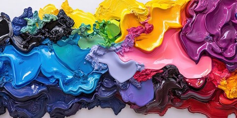 Wall Mural - abstract colorful 3d paint