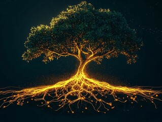 Canvas Print - Golden Tree of Life