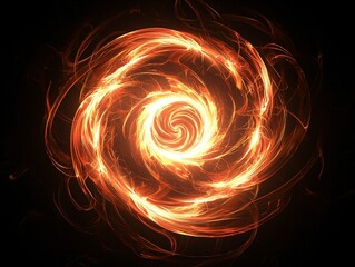 Wall Mural - Fiery Spiral Vortex