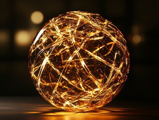 Wall Mural - Golden Light Sphere