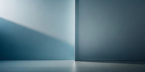 Wall Mural - abstract blue interior with light and shadow