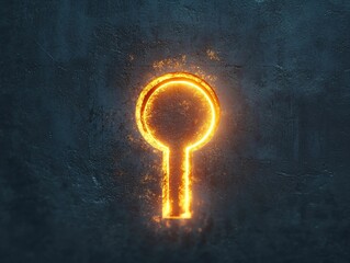 Wall Mural - Glowing Keyhole