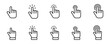 © Rahayu - Hand click icon set. hand cursor icon vectors