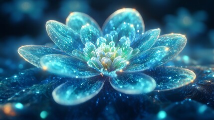 blue fantasy flower
