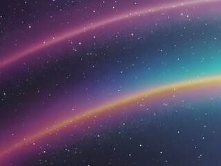 Wall Mural - Vibrant arcs of color sweep across a starry night sky, creating a surreal and ethereal atmosphere. The gradient transitions from deep purples to bright blues and greens, punctuated by the sparkles