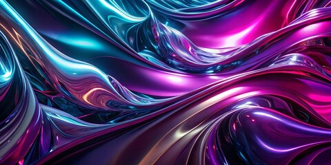 Wall Mural - abstract liquid metal swirls background