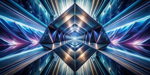 Wall Mural - abstract geometric tunnel background