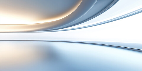 Wall Mural - futuristic abstract motion blur with blue color, glow warm light ray in perspective view. soft smoot