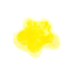 yellow watercolor. a yellow isolated on white