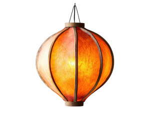 vibrant orange lantern with unique design, perfect for adding warmth to any space. Its soft glow creates cozy atmosphere, ideal for celebrations or home decor