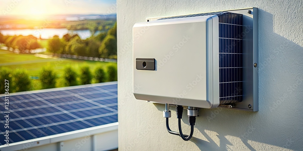 High-Depth-of-Field Image: Wall-Mounted Solar Inverter with Integrated ...