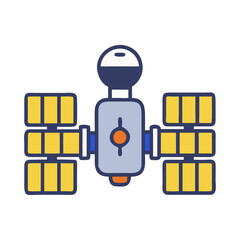 Wall Mural - orbiting space station futuristic icon
