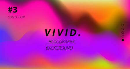 Wall Mural - holographic gradient in rainbow pearlescent colors. iridescent retro shiny background design.