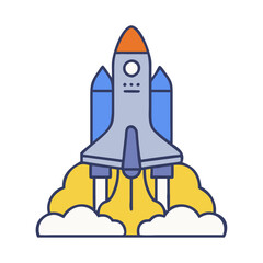 Wall Mural - space shuttle ready for takeoff illustration