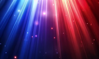 Wall Mural - Red and blue light rays converging, abstract background, energy, design