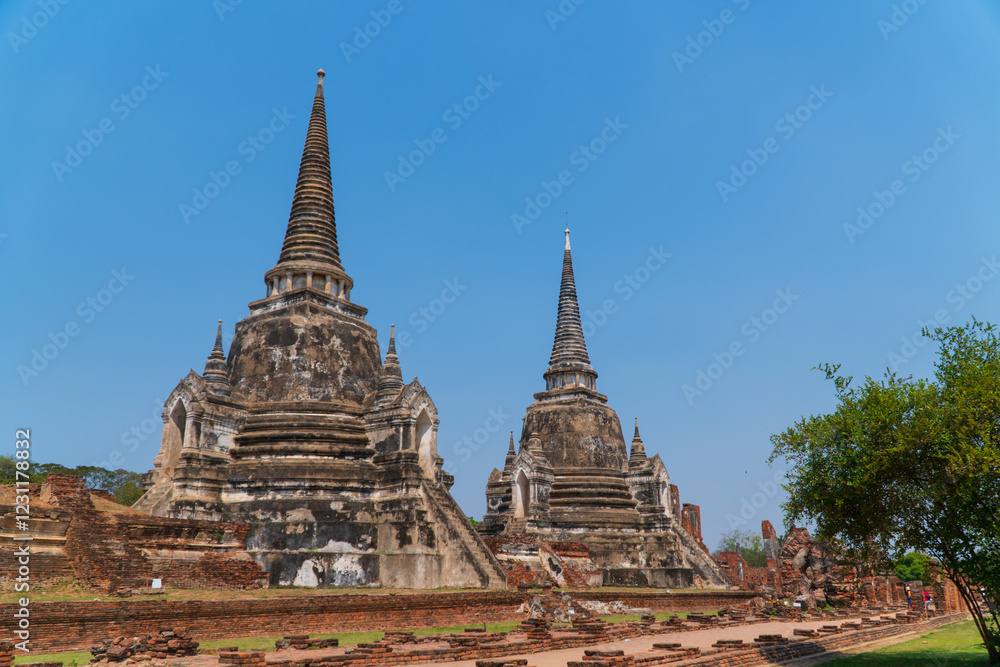 Wat Phra Si Sanphet in Ayutthaya Historical Park, Ayutthaya, Thailand.