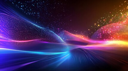 Wall Mural - dive into a world where science and art unite in a vibrant display of innovation.