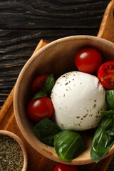 Wall Mural - Salad Caprese, concept of tasty and delicious food