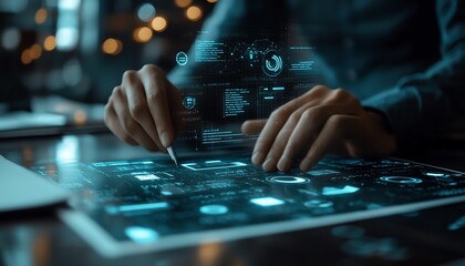 Aufkleber - Quality assurance document control concept with businessman interacting with digital icons, approval process, compliance, and modern business management tools