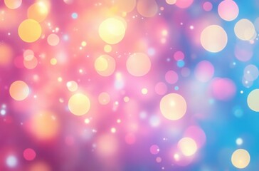 Fototapete - Dreamy Abstract Bokeh Background with Soft Pastel Lights and Glowing Atmosphere