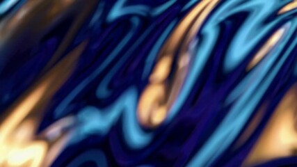 Aufkleber - A blurred, glittery composition combining cool sapphire blues and warm golden highlights, evoking a luxurious yet tranquil atmosphere.
