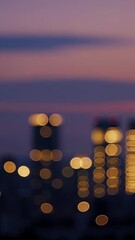 Poster - urban, city, building, travel, tower, street, landmark, view, sky, night, light, cityscape, blurred, blue, motion, transport, traffic, skyscraper, road, landscape, downtown, district, bridge, blur, ar
