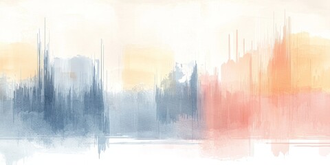 Canvas Print - Abstract watercolor artwork featuring soft colors and fluid shapes, evoking a serene, dreamy atmosphere.