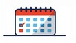 © Rahmat  - Vector calendar icon isolated. Calendar reminder date icon Vector illustration in flat design. isolated on white background