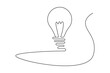 © Habiza19721 - Continuous one line light bulb with black and white vector image