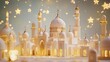 © Waqar - happy eid mubarak with mosque eid al adha greeting concept with mosque , eid mubarak, eid al fitr, islamic culture Eid