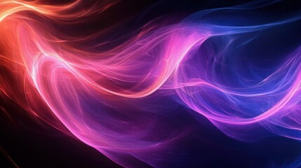 Aufkleber - Swirling Purple and Pink Light Trails Abstract Expressionism Artwork