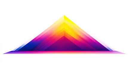 Wall Mural - colorful gradient pyramid abstract design featuring smooth transitions of pink, purple, and yellow h