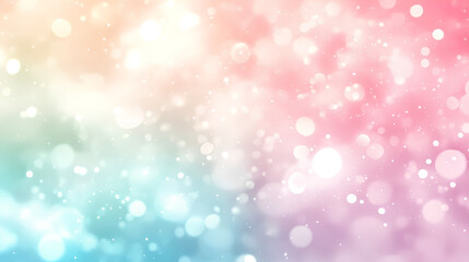 Wall Mural - colorful pastel gradient background banner with soft rainbow color, light blue and pink. soft blur