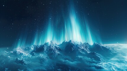 a stunning aurora borealis over a mountain landscape in hd hd 8k wallpaper photographic image