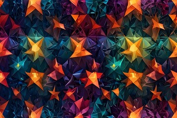 Wall Mural - pattern Starred shiny background Generative AI