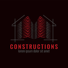 Wall Mural - Construction business logo design idea