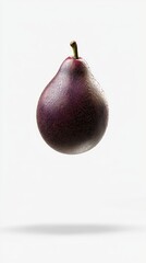 Canvas Print - Purple pear, floating, white background, food photography, recipe website