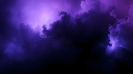 Wall Mural - futuristic purple space particles forming in a neon glow, creating a dynamic abstract background.