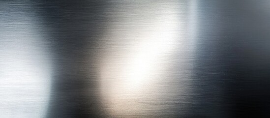 Abstract metallic chrome texture with soft gradients of silver and gray, blurred effect, creating a modern and sleek wall art design.