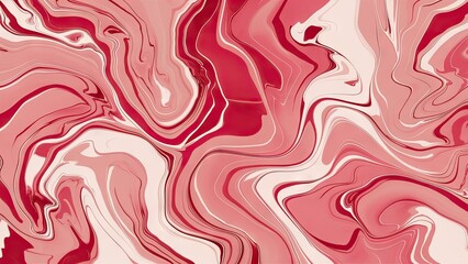 Fototapete - Lively abstract backdrop with swirling pink and white patterns, resembling marble or fluid art, creating a dynamic and vibrant atmosphere.