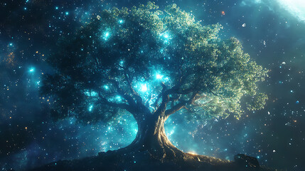 starry sky and clouds