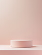 © AI PP - 3D render minimalistic pink podium for display products background. Generative Ai.