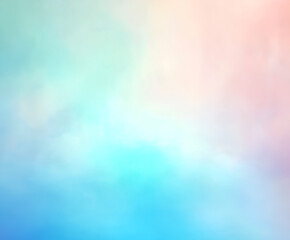 Wall Mural - pastel sky dream: a dreamy abstract background of soft pastel hues in blue, pink, and green, evoking