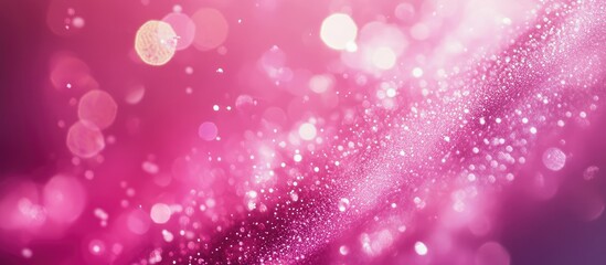 Aufkleber - Soft blurred bright pink background with sparkling bokeh effects in light and dark shades creating a visually appealing design element.