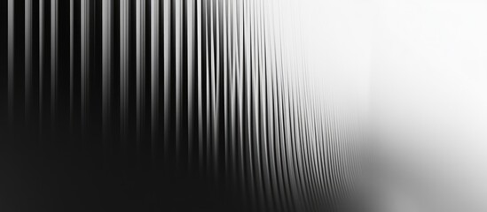 Leinwandbilder - Black and white gradient background with vertical lines creating a sense of depth and texture transitioning from dark to light from left to right