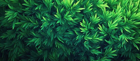 Aufkleber - Lush green foliage creates a vibrant blurred background with various shades of green enhancing depth and visual appeal for design projects.
