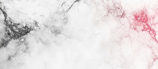 Aufkleber - Elegant abstract marble texture in white and soft red hues, showcasing fluid patterns and contrasts that evoke a captivating artistic presence.