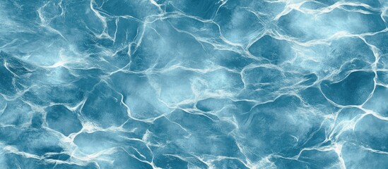 Fototapete - Calming blue watercolor texture evokes tranquility with soft waves and gentle ripples creating a serene backdrop for relaxation and mindfulness.
