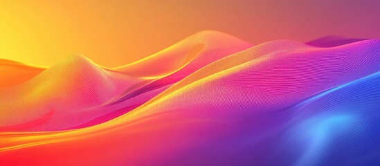 Aufkleber - Abstract colorful gradient waves in shades of pink, orange, and blue create a dynamic background, enhancing the visual appeal of stock charts.