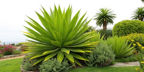 Wall Mural - Lush Green Garden Plant, Vibrant Colors, Detailed Image